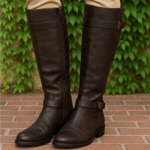 SONORA Brown Leather Riding Boots, 6B